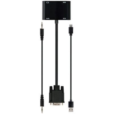 Переходник Cablexpert VGA to HDMI/VGA+audio 3.5mm (A-VGA-HDMI-02)