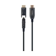 Кабель мультимедійний HDMI M to HDMI M 30.0m V2.0 AOC 4K60Hz gold Cablexpert (CCBP-HDMID-AOC-30M)