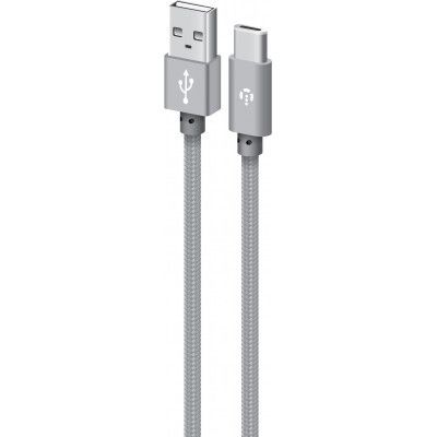 Дата кабель USB 2.0 AM to USB-C 1.0m grey Intaleo (1283126489136)