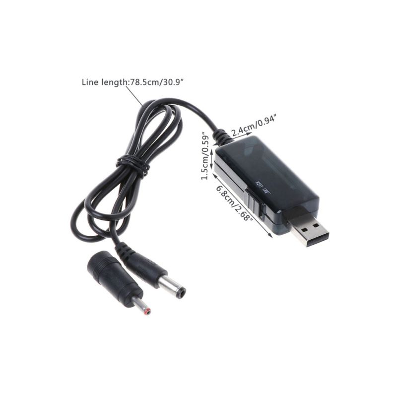 Кабель питания USB to DC 3.5x1.35mm + 5.5x2.1mm 9V-12V Dynamode (KWS-912V)