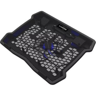 Підставка до ноутбука Canyon NS02, 10-15.6 laptop, single fan with 2x2.0 USB hub (CNE-HNS02)