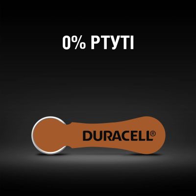 Батарейка Duracell для слуховых аппаратов размер 312, 6 шт. в упаковке (5007516/5011449)