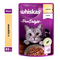 Вологий корм для кішок Whiskas Pure Delight курка в желе 85 г (5900951303333) (28 шт)