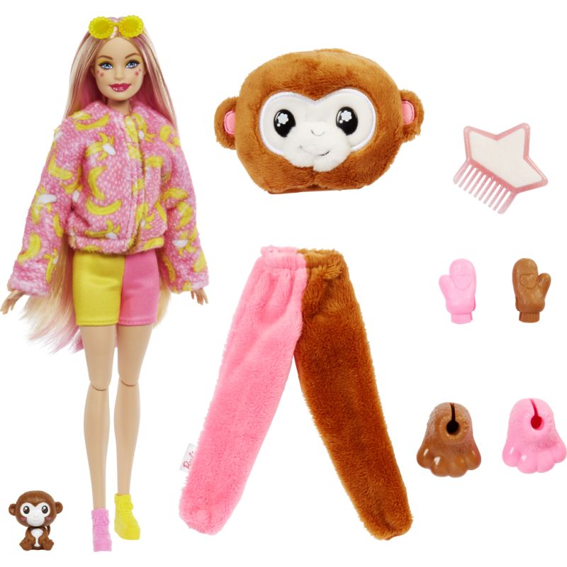 Кукла Barbie Cutie Reveal Друзья из джунглей Обезьяна (HKR01)