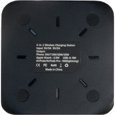 Зарядное устройство Extradigital 4-in-1 Wireless charging for iPhone / iWatch / Airpods (W8) Black (CWE1533)