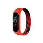 Ремешок для фитнес браслета BeCover Elastic Nylon Style для Xiaomi Mi Smart Band 5/6 (Size M) Black-Red (706146)