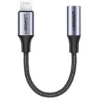 Переходник Lightning to 3.5mm 10cm Headphone Jack Adapter Model US211 gray Ugreen (30756)