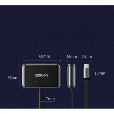 Переходник USB2.0 to HDMI+VGA (HDMI 1.4b 3D/4K*2K30Hz+VGA 1080P60Hz CM303) black Ugreen (70549)