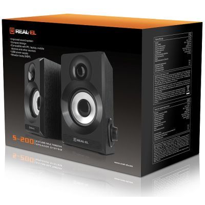 Акустическая система REAL-EL S-200 USB Black (EL121200008)