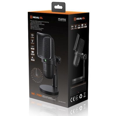 Микрофон REAL-EL MC-700 Black (EL124300006)