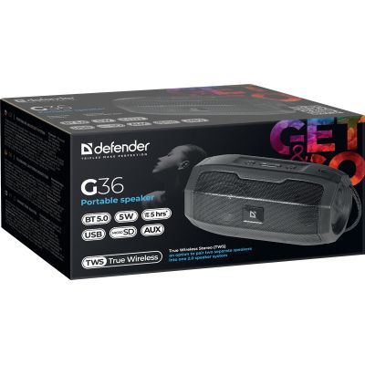 Акустична система Defender G36 5Вт FM/microSD/USB Black (65036)