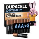 Батарейка Duracell Optimum AAA лужні 8 шт. в упаковці (5015602)