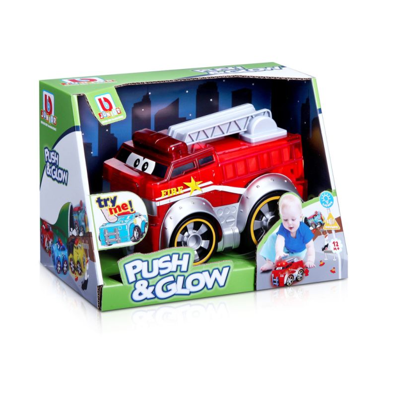 Машинка для детей Bb Junior Push and glow Пожарная (16-89006)