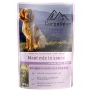 Вологий корм для собак Carpathian Pet Food м\'ясне асорті в соусі 100 г (4820111141142)