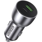 Зарядное устройство Ugreen 1xUSB-C + 1xUSB QC3.0 60W CD213 gray (60980)