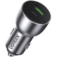 Зарядний пристрій Ugreen 1xUSB-C + 1xUSB QC3.0 60W CD213 gray (60980)