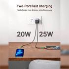 Зарядний пристрій Ugreen 2xUSB 40W GAN (Type-C 25W+20W) PD CD294 (90573)