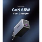 Зарядний пристрій Ugreen 2xUSB-C + 1xUSB 65W GaN gray (10335)