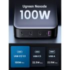Зарядное устройство Ugreen 4xUSB 100W (3xType-C+USB A QC3) GAN Charger Nexode Series Black CD328 (90928)