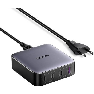 Зарядное устройство Ugreen 4xUSB 100W (3xType-C+USB A QC3) GAN Charger Nexode Series Black CD328 (90928)