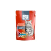 Влажный корм для кошек Пан Кот рыба в соусе 100 г (4820111141043) (24 шт)