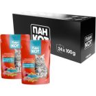 Влажный корм для кошек Пан Кот индейка в соусе 100 г (4820111141005)