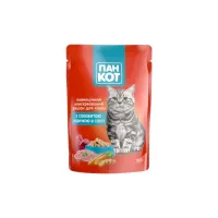 Влажный корм для кошек Пан Кот индейка в соусе 100 г (4820111141005) (24 шт)