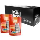 Влажный корм для кошек Пан Кот курица в соусе 100 г (4820111140985)