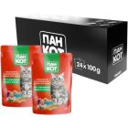 Влажный корм для кошек Пан Кот домашняя птица 100 г (4820111141012)