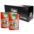 Влажный корм для кошек Пан Кот домашняя птица 100 г (4820111141012) (24 шт)