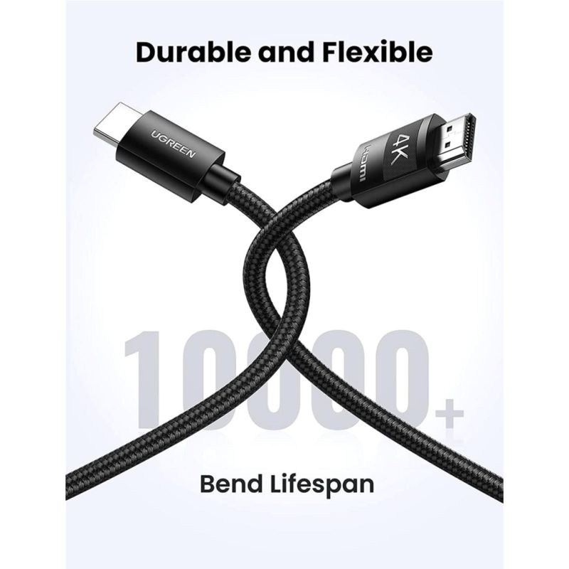 Кабель мультимедійний HDMI M to HDMI M 1.0m V2.0 4K Ugreen (30999)