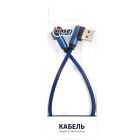 Дата кабель USB 2.0 AM to USB-C 0.25m 90° corner blue Dengos (NTK-TC-UG-SHRT-SET-BLUE)