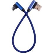 Дата кабель USB 2.0 AM to USB-C 0.25m 90° corner blue Dengos (NTK-TC-UG-SHRT-SET-BLUE)