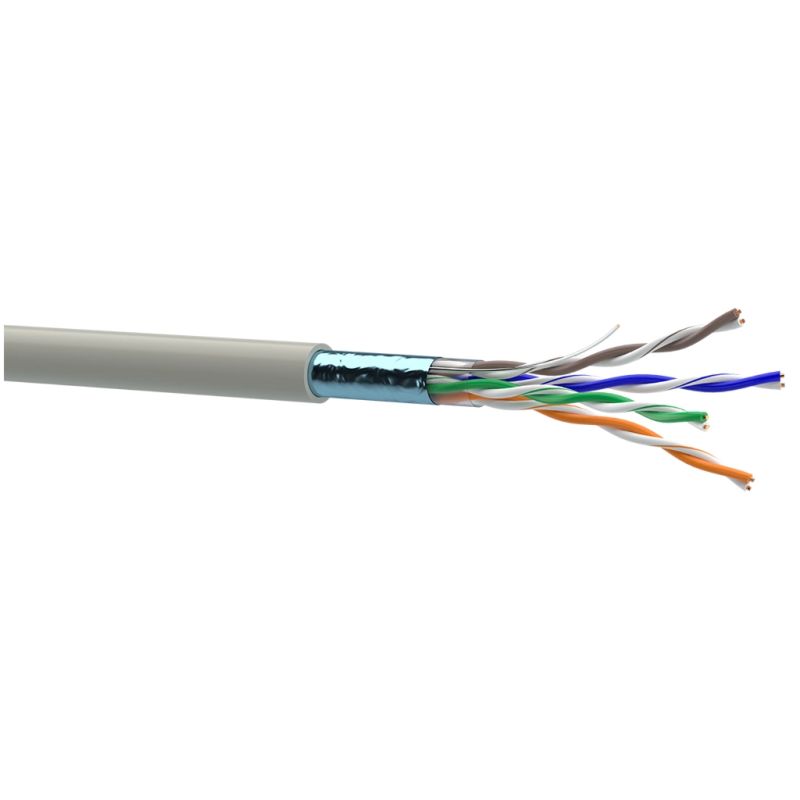 Кабель сетевой OK-Net FTP 100м cat.5e (F/UTP-cat.5E-SL) (КПВЭ-ВП (100) 4*2*0,48 / 100)