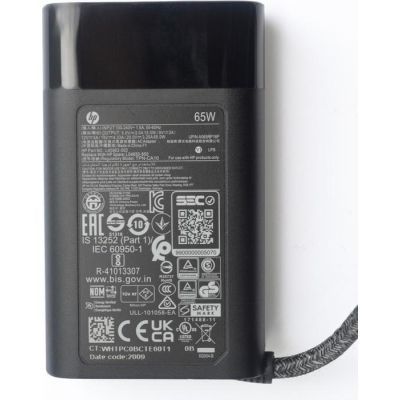 Блок живлення до ноутбуку HP 65W 20V, 3.25A + 15V, 4.33A + 12V, 5A + 9V, 3A + 5V, 3A, USB type-C (TPN-CA10 / A40370)