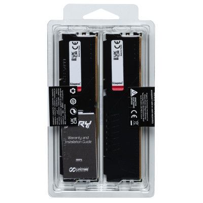 Модуль памяти для компьютера DDR5 16GB (2x8GB) 5600 MHz Beast Kingston Fury (ex.HyperX) (KF556C36BBEK2-16)