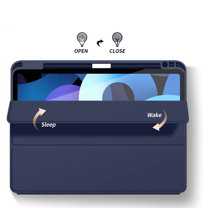 Чехол для планшета BeCover Tri Fold Soft TPU mount Apple Pencil Apple iPad Air 5 (2022) 10.9" Deep Blue (708454)
