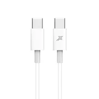 Дата кабель USB-C to USB-C 1.0m 20W (CC-03W) White Grand-X (CC-03W)