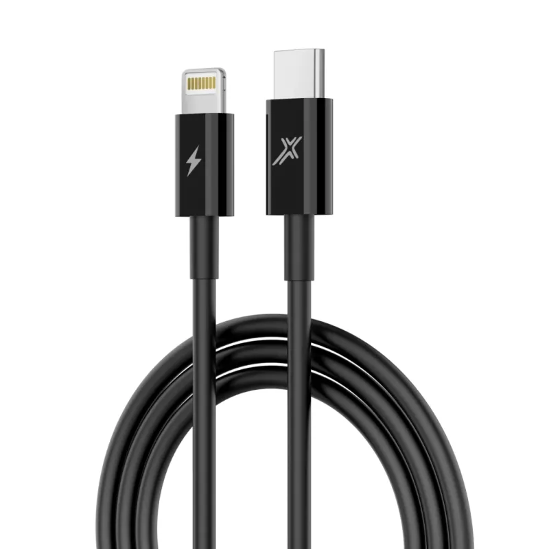 Дата кабель USB-C to Lightning 1.0m 20W Black Grand-X (CL-07B)