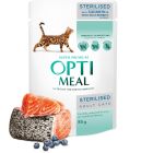 Влажный корм для кошек Optimeal для стерилизованных/кастрированных с лососем и черникой в желе 85 г (4820269140141) (12 шт)