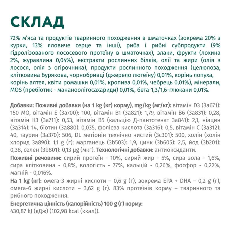 Влажный корм для собак Optimeal с лососем и голубикой в соусе 100 г (4820215369725) (12 шт)