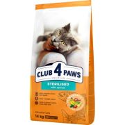Сухий корм для кішок Club 4 Paws Premium для дорослих стерилізованих з лососем 14 кг (4820215369497)