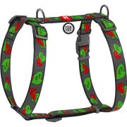 Шлей для собак WAUDOG Nylon с QR паспортом анатомическая H-образная "Калина" L (5160-0228)
