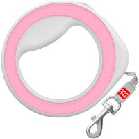 Поводок для собак WAUDOG R-leash светоотражающая лента XS-M до 40 кг 2.9 м розовый (81277)