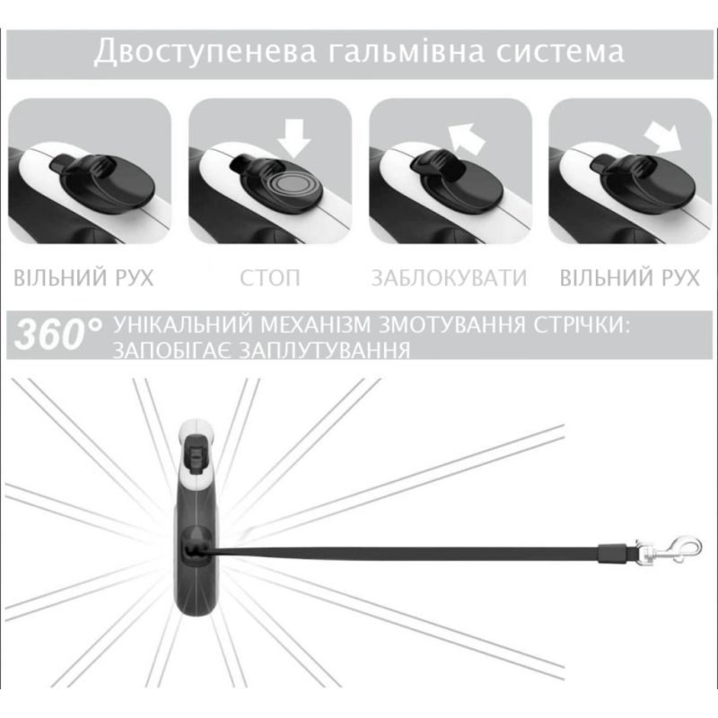 Поводок для собак WAUDOG R-leash Авокадо светоотражающая лента S 5 м (8124-0048-01)