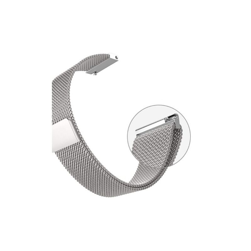 Ремешок для смарт-часов BeCover Milanese Style для Samsung Galaxy (20mm)/Watch 5/ Watch 4.../Gear S2 Classic/Gear Sport Silver (707675)