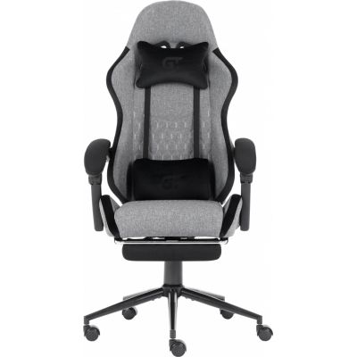 Кресло игровое GT Racer X-2324 Gray/Black (X-2324 Fabric Gray/Black Suede)