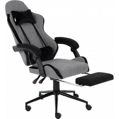 Кресло игровое GT Racer X-2324 Gray/Black (X-2324 Fabric Gray/Black Suede)