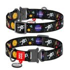 Нашийник для тварин WAUDOG Nylon з QR паспортом NASA металічна пряжка-фастекс S (5119)