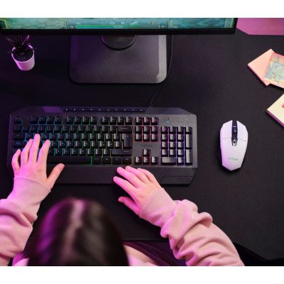 Мишка Trust GXT 110 Felox RGB Wireless White (25069)